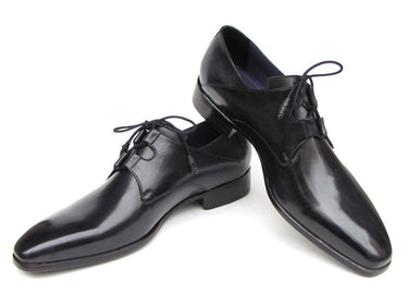 Paul Parkman Men's Ghillie Lacing Hand-Painted Leather Dress Shoes in Black