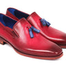 Paul Parkman Men's Leather Tassel Loafers in Burgundy