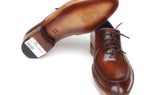 Paul Parkman Men's Side Handsewn Leather Split-toe Oxfords in Brown