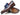 Paul Parkman Men's Leather Kiltie Tassel Loafers in Dark Brown & Navy in #color_