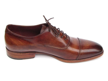 Paul Parkman Men's Hand-Painted Leather Captoe Oxfords in Brown