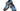 Paul Parkman Men's Hand-Painted Leather Derby Shoes in Blue & Brown