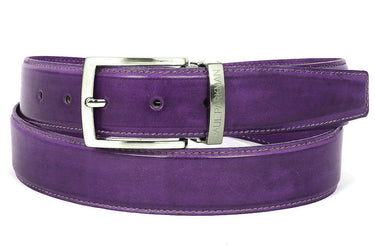 Paul Parkman Men's Hand-Painted Leather Belt in Purple