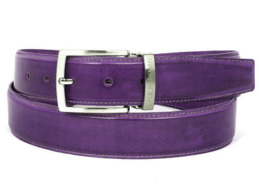 Paul Parkman Men's Hand-Painted Leather Belt in Purple