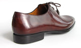 Paul Parkman Men's Hand-Painted Plain Toe Oxfords in Brown & Bordeaux