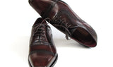 Paul Parkman Men's Hand-Painted Leather Captoe Oxfords in Bordeaux & Brown