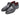 Paul Parkman Men's Hand-Painted Leather Apron Derby Shoes in Gray & Black