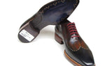 Paul Parkman Men's Hand-Painted Leather Wingtip Oxfords in Navy, Red & Black