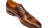 Paul Parkman Men's Hand-Painted Leather Oxfords in Brown