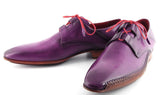 Paul Parkman Men's Ghillie Lacing Side Dress Shoes in Purple