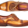 Paul Parkman Men's Hand-Painted Leather Captoe Oxfords in Tan