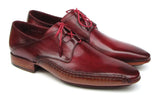 Paul Parkman Men's Ghillie Lacing Side Handsewn Dress Shoes in Burgundy