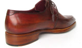 Paul Parkman Men's Goodyear Welted Square Toe Apron Derby Shoes in Brown