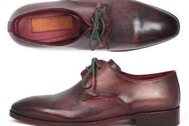 Paul Parkman Men's Hand-Painted Leather Derby Shoes in Mixed Color