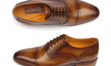 Paul Parkman Men's Hand-Painted Leather Oxfords in Brown