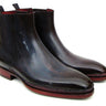 Paul Parkman Men's Leather Chelsea Boots in Navy & Bordeaux in #color_