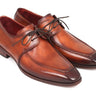 Paul Parkman Men's Hand-Painted Leather Apron Derby Shoes in Brown
