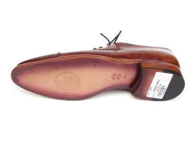 Paul Parkman Men's Hand-Painted Leather Captoe Oxfords in Brown