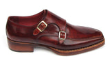 Paul Parkman Men's Double Goodyear Welted Monkstraps in Burgundy