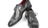 Paul Parkman Men's Hand-Painted Leather Wingtip Oxfords in Gray & Black