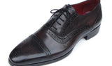 Paul Parkman Men's Hand-Painted Leather Captoe Oxfords in Bronze & Black