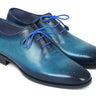 Paul Parkman Men's Medallion Toe Oxfords in Blue & Navy