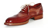 Paul Parkman Men's Wingtip Oxfords in Bordeaux & Camel