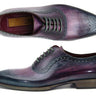 Paul Parkman Men's Medallion Toe Oxfords in Purple & Navy