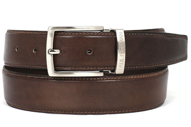 Paul Parkman Men's Hand-Painted Leather Belt in Brown