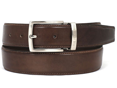 Paul Parkman Men's Hand-Painted Leather Belt in Brown