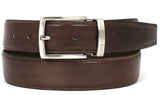 Paul Parkman Men's Hand-Painted Leather Belt in Brown