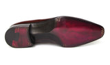 Paul Parkman Men's Hand-Painted Plain Toe Oxfords in Brown & Bordeaux