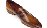Paul Parkman Men's Handmade Leather Loafers in Brown