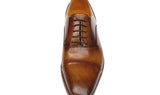 Paul Parkman Men's Hand-Painted Leather Oxfords in Brown