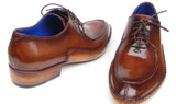 Paul Parkman Men's Side Handsewn Leather Split-toe Oxfords in Brown