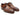 Paul Parkman Men's Hand-Painted Leather Derby Shoes in Brown
