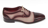 Paul Parkman Men's Hand-Painted Suede Captoe Oxfords in Bordeaux & Beige