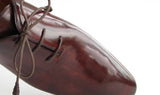 Paul Parkman Men's Hand-Painted Plain Toe Oxfords in Brown & Bordeaux
