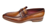 Paul Parkman Men's Handmade Leather Loafers in Brown