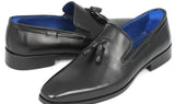 Paul Parkman Men's Leather Tassel Loafers in Black