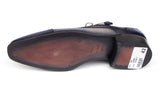 Paul Parkman Men's Hand-Painted Suede Captoe Oxfords in Navy & Beige