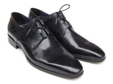 Paul Parkman Men's Ghillie Lacing Hand-Painted Leather Dress Shoes in Black