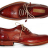 Paul Parkman Men's Wingtip Oxfords in Bordeaux & Camel