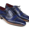 Paul Parkman Men's Captoe Hand-Painted Leather Oxfords in Navy Blue in #color_