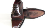 Paul Parkman Men's Hand-Painted Leather Captoe Oxfords in Bordeaux & Brown