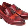 Paul Parkman Men's Leather Kiltie Tassel Loafers in Tobacco & Bordeaux