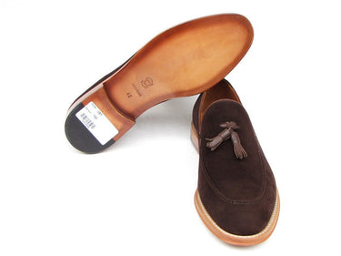Paul Parkman Men's Suede Tassel Loafers in Brown