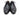 Paul Parkman Men's Croco-Embossed Leather Derby Shoes in Black