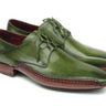 Paul Parkman Men's Hand-Painted Ghillie Lacing Side Dress Shoes in Green in #color_