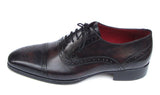 Paul Parkman Men's Hand-Painted Leather Captoe Oxfords in Bronze & Black